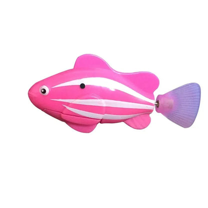 LED Robot Fish Cat Toy – Interactive Swimming Light-Up
