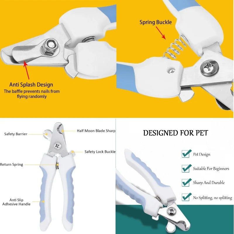 Stainless Steel Pet Nail Clipper – Labor-Saving Dog & Cat Trimmer