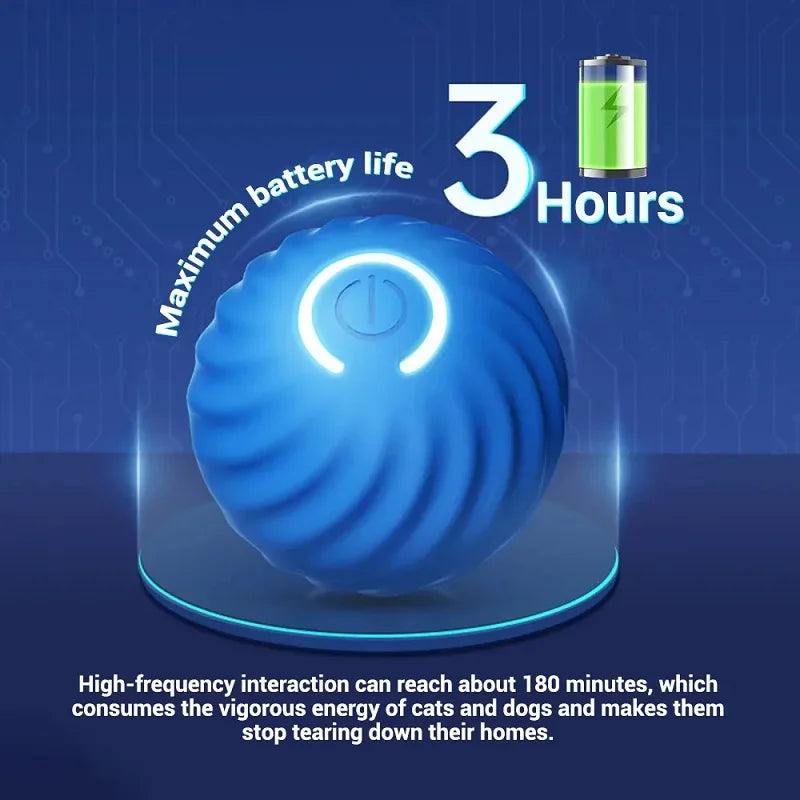 Smart Automatic Rolling Dog Ball – USB Rechargeable Interactive Toy