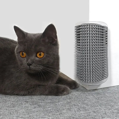 Cat Corner Self-Grooming Brush – Wall-Mounted Massager & Scratcher for Cats