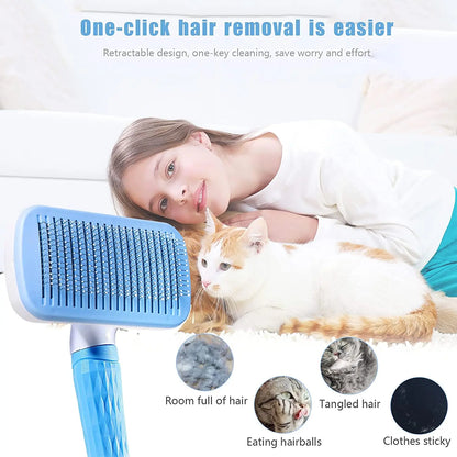Long-Hair Pet Hair Remover Brush – Dog & Cat Grooming