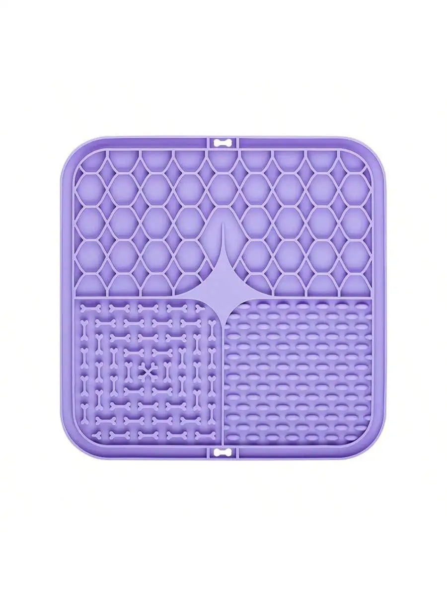 Silicone Pet Licking Pad – Slow Feeder with Suction Cup