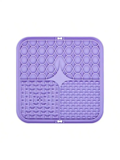 Silicone Pet Licking Pad – Slow Feeder with Suction Cup