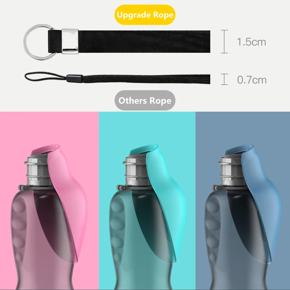 800ml Portable Dog Water Bottle – Travel Feeder