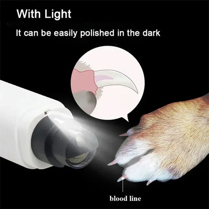 Electric Rechargeable Pet Nail Clipper – LED & Quiet Operation