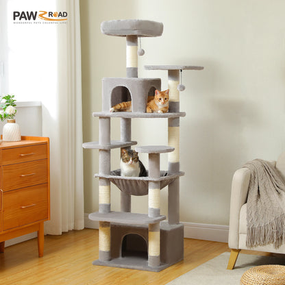 Large Indoor Cat Tree & Tower – Scratching Posts & Hammocks