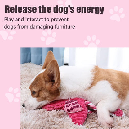 Animal-Shaped Plush Dog Toy – Squeaky Chew Toy