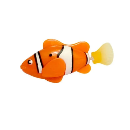 LED Robot Fish Cat Toy – Interactive Swimming Light-Up