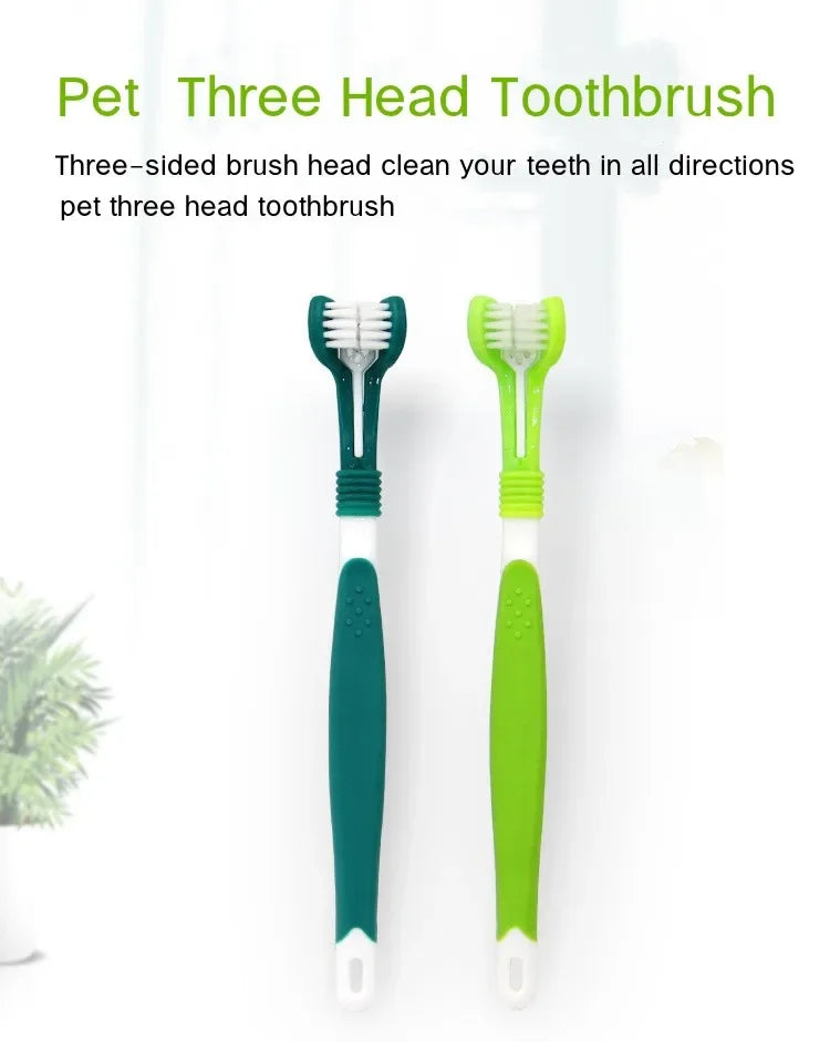 3-Sided Pet Toothbrush – Dog & Cat Dental Care