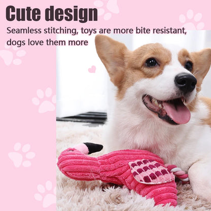Animal-Shaped Plush Dog Toy – Squeaky Chew Toy
