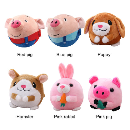 Plush Automatic Bouncing Squeaky Toy – Self-Moving