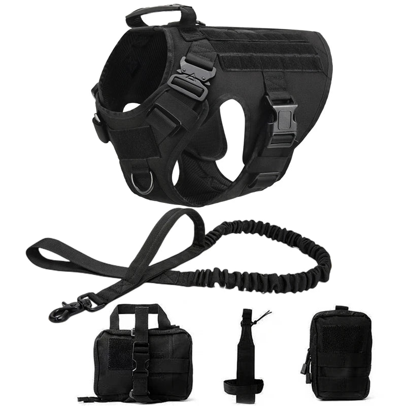 Tactical Dog Harness & Leash Set – Military Style
