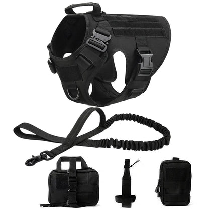 Tactical Dog Harness & Leash Set – Military Style