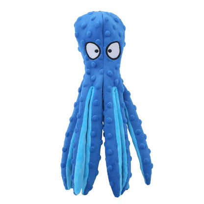 Plush Octopus Dog Toy – Interactive Squeaky Chew Toy
