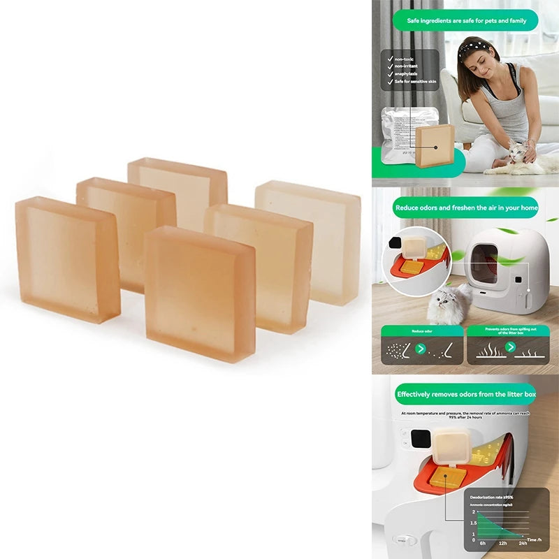 N50 Cat Odor Remover Cubes – 6-Pack for Self-Cleaning Litter Boxes