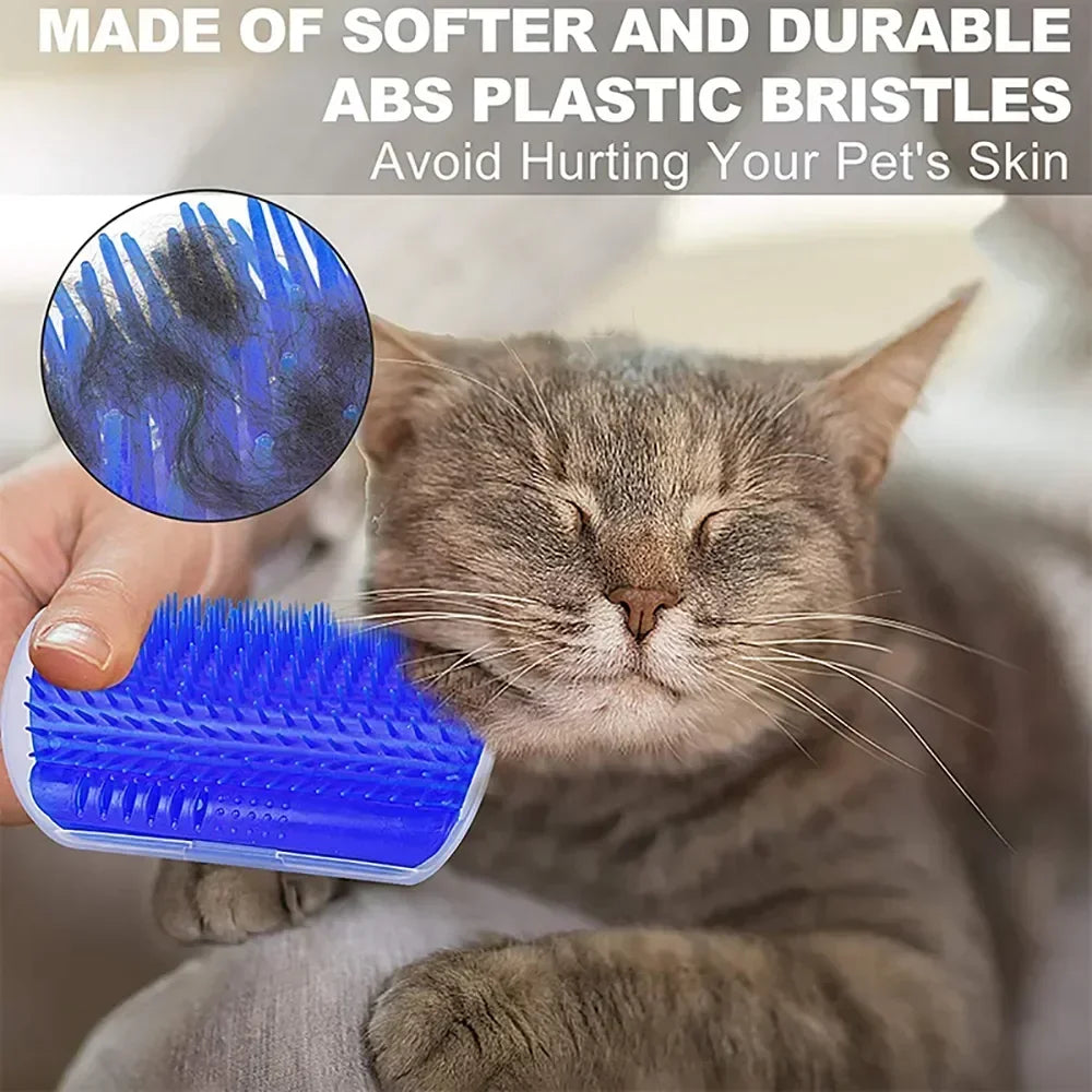 Cat Corner Self-Grooming Brush – Wall-Mounted Massager & Scratcher for Cats