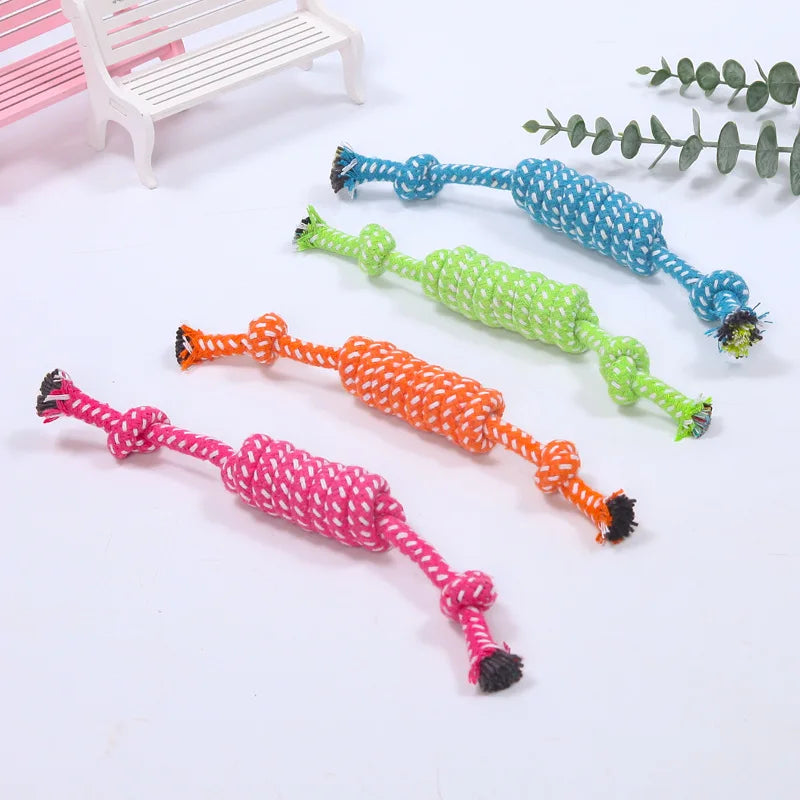 Interactive Cotton Rope Ball Dog Toy – Chew & Play