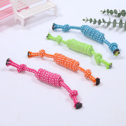 Interactive Cotton Rope Ball Dog Toy – Chew & Play