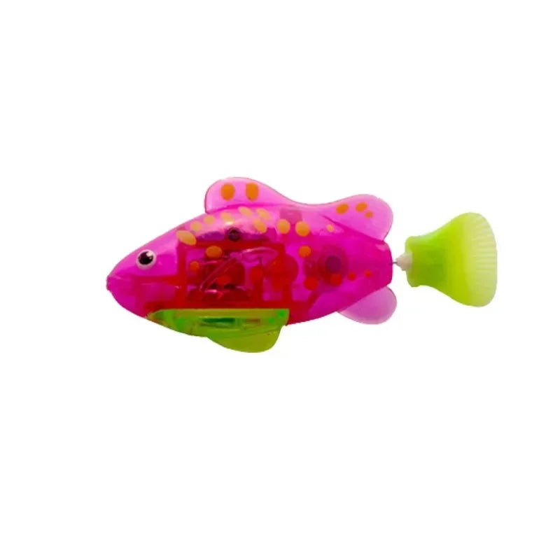 LED Robot Fish Cat Toy – Interactive Swimming Light-Up