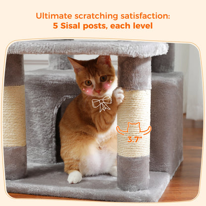 Large Indoor Cat Tree & Tower – Scratching Posts & Hammocks