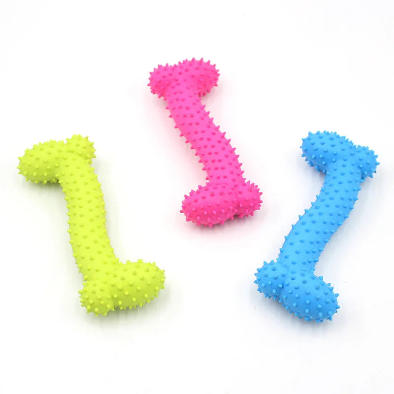Small Dog Rubber Chew Toy – Teeth Cleaning & Training