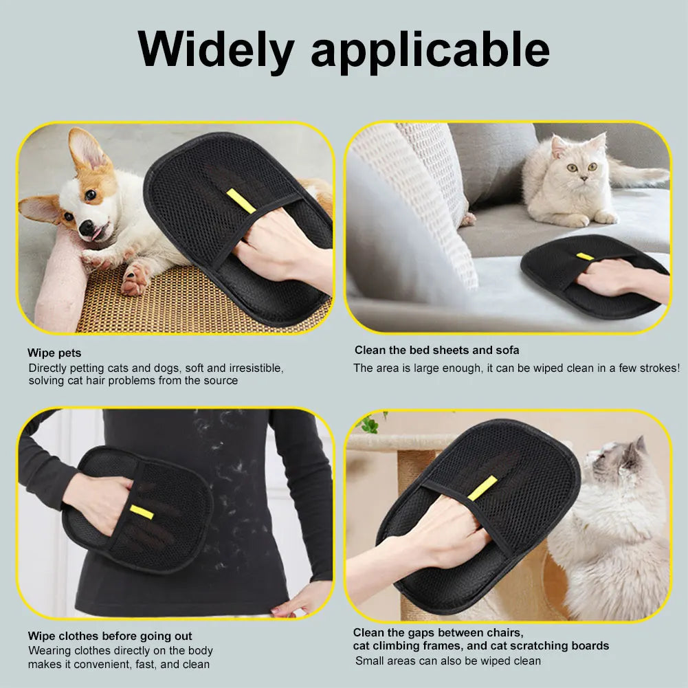 Pet Grooming Gloves – Deshedding & Hair Remover Mitt
