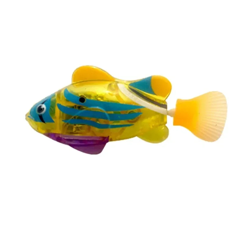 LED Robot Fish Cat Toy – Interactive Swimming Light-Up