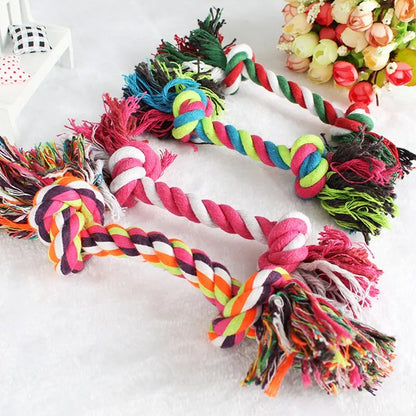 Cotton Rope Knot Dog Toy – Durable Chew & Teething Toy