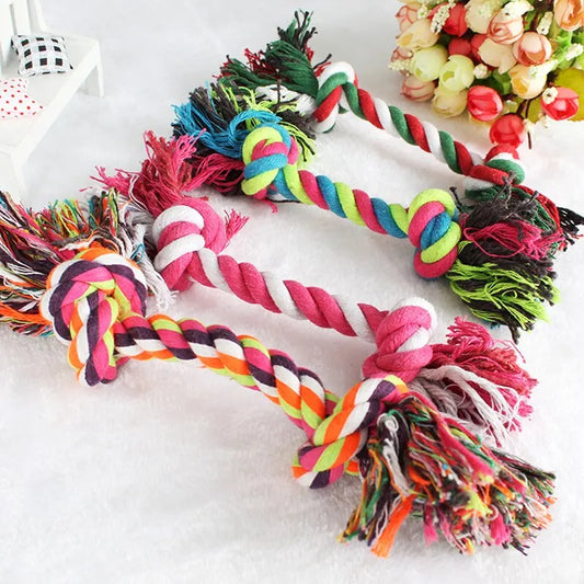 Cotton Rope Knot Dog Toy – Durable Chew & Teething Toy