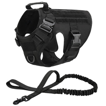 Tactical Dog Harness & Leash Set – Military Style