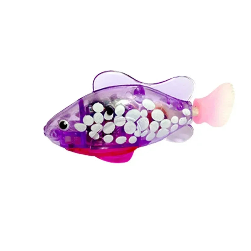 LED Robot Fish Cat Toy – Interactive Swimming Light-Up