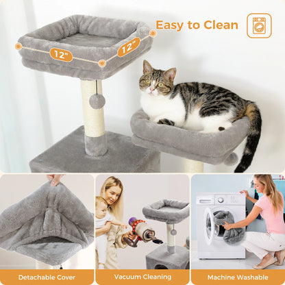 Large Indoor Cat Tree & Tower – Scratching Posts & Hammocks
