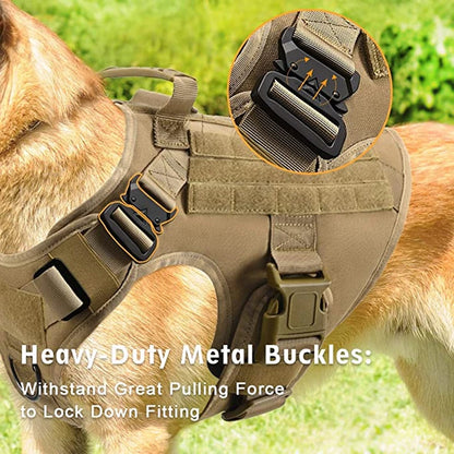 Tactical Dog Harness & Leash Set – Military Style