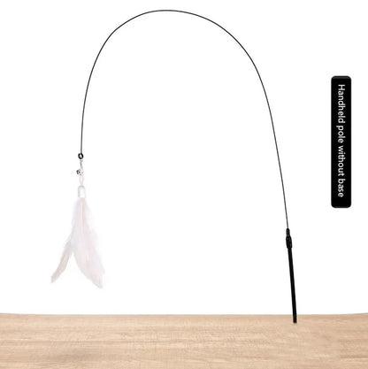Cat Teaser Wand – Bell & Replaceable Feather Toy