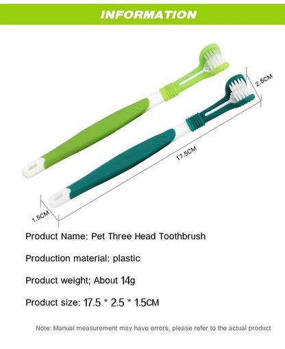 3-Sided Pet Toothbrush – Dog & Cat Dental Care