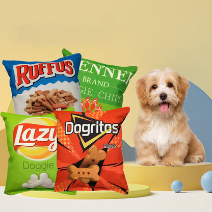 Crisps Plush Dog Toy – Interactive Chew & Teething Toy