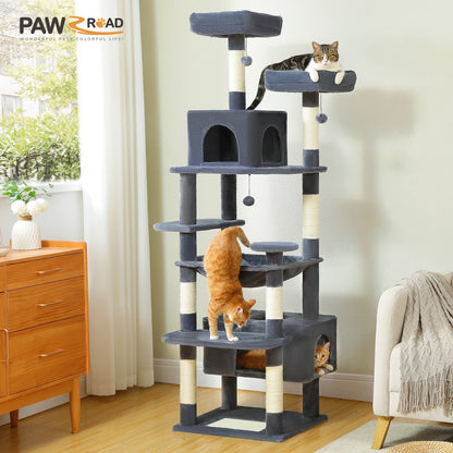 Large Indoor Cat Tree & Tower – Scratching Posts & Hammocks