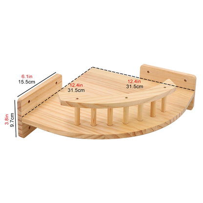 Wall-Mounted Cat Climbing Rope with Wooden Steps – Sisal Rope Scratcher & Climbing Furniture