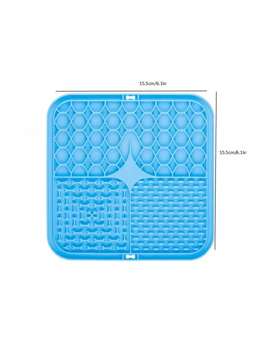 Silicone Pet Licking Pad – Slow Feeder with Suction Cup