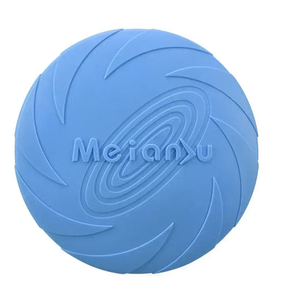 Multicolor Silicone Dog Frisbee – Interactive Flying Disc Toy