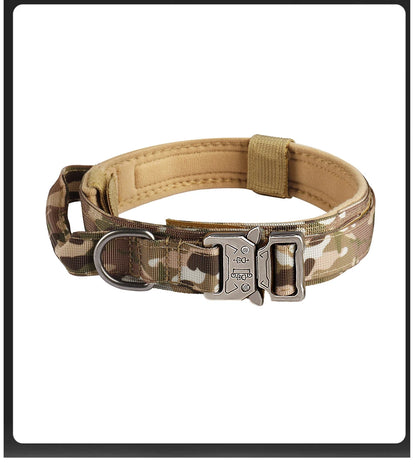 Tactical Nylon Dog Collar – Metal Buckle for Medium & Large Dogs