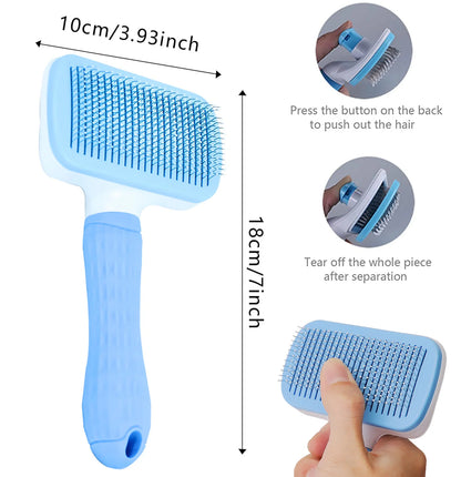 Long-Hair Pet Hair Remover Brush – Dog & Cat Grooming