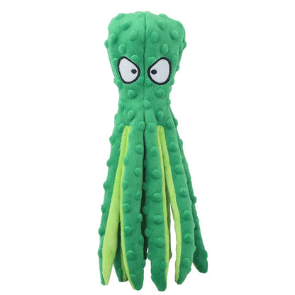 Plush Octopus Dog Toy – Interactive Squeaky Chew Toy