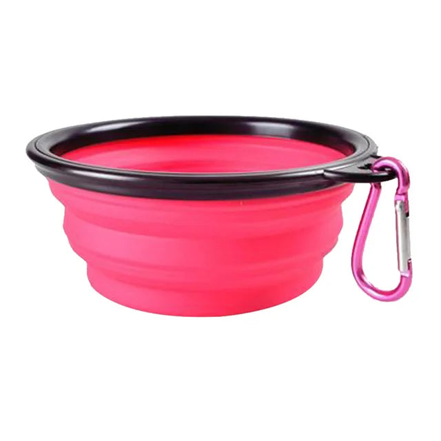 Collapsible Silicone Pet Bowl – Portable Travel Feeder