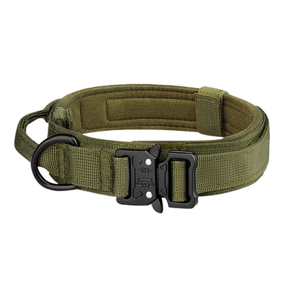 Tactical Nylon Dog Collar – Metal Buckle for Medium & Large Dogs