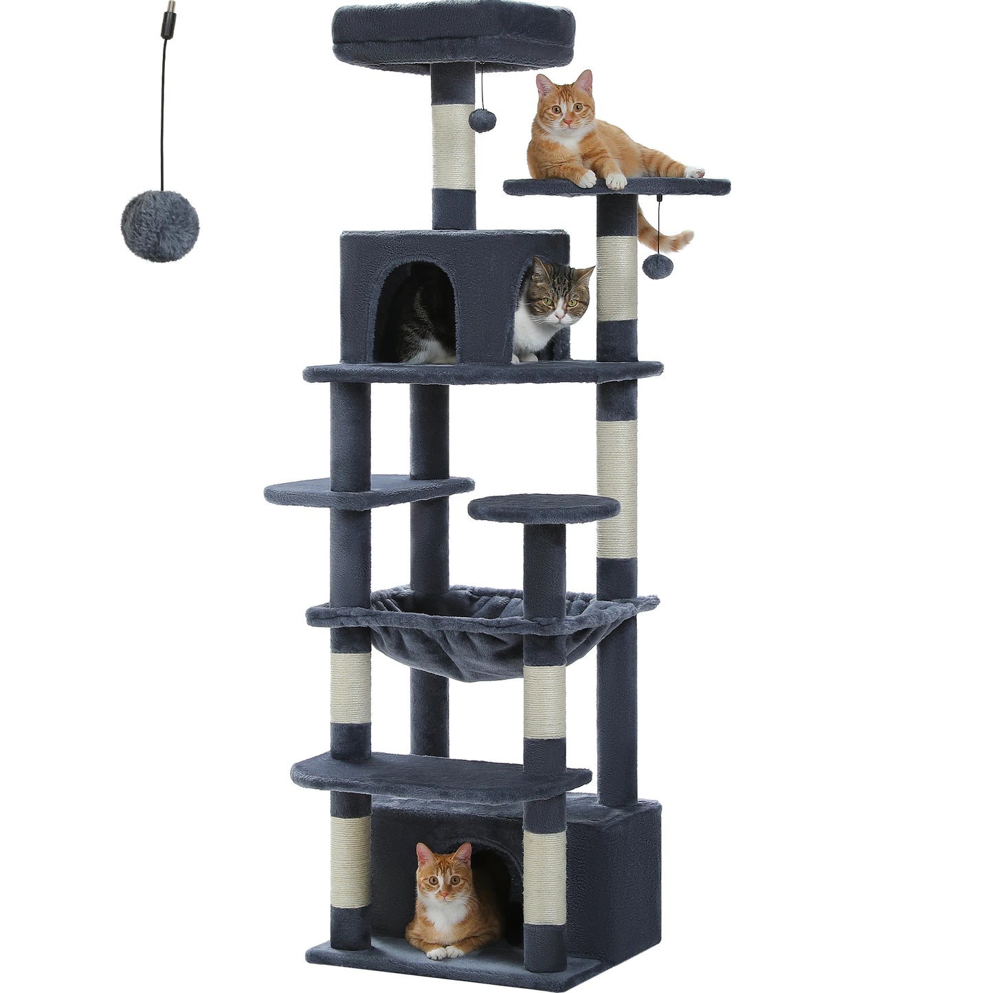 Large Indoor Cat Tree & Tower – Scratching Posts & Hammocks