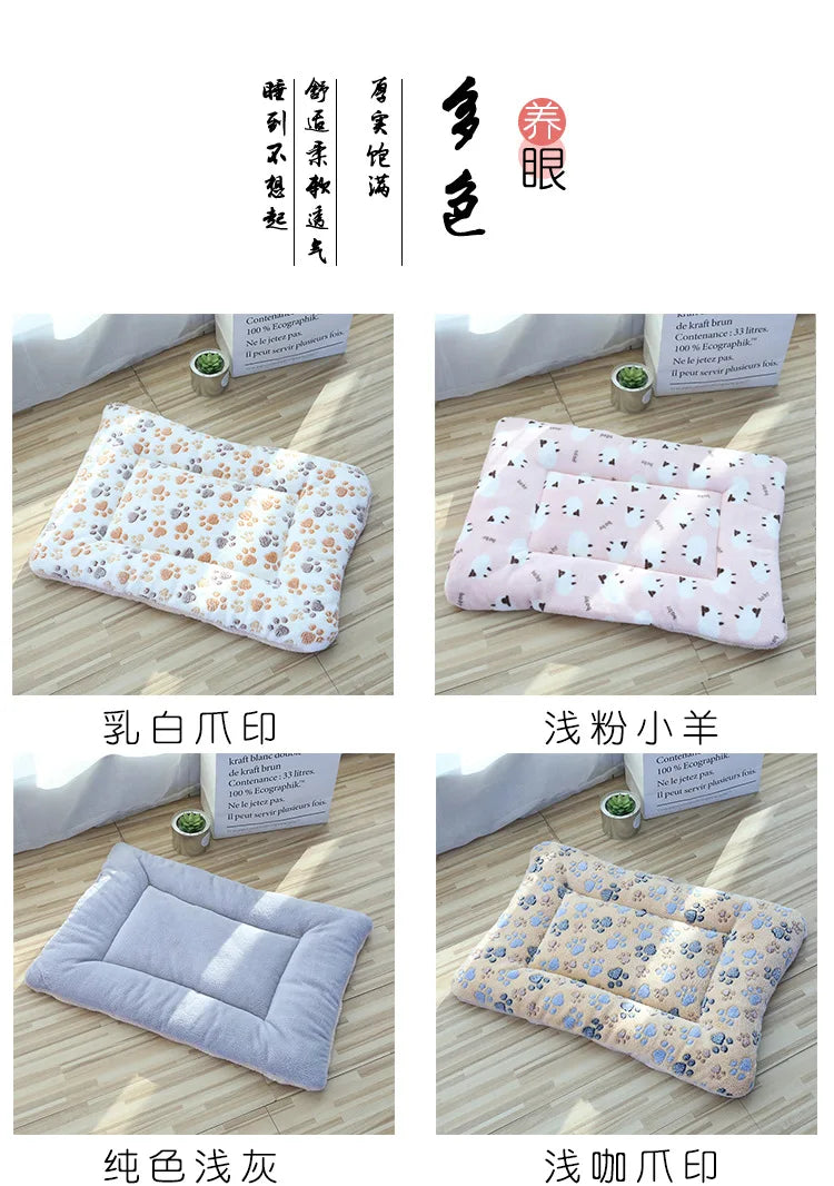 Double-Sided Plush Pet Mat – Cozy Bed & Blanket