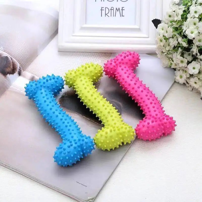 Small Dog Rubber Chew Toy – Teeth Cleaning & Training