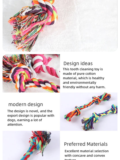 Cotton Rope Knot Dog Toy – Durable Chew & Teething Toy