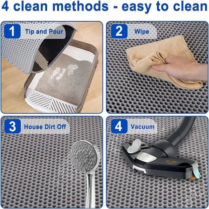 Waterproof Double-Layer Cat Litter Mat – Non-Slip